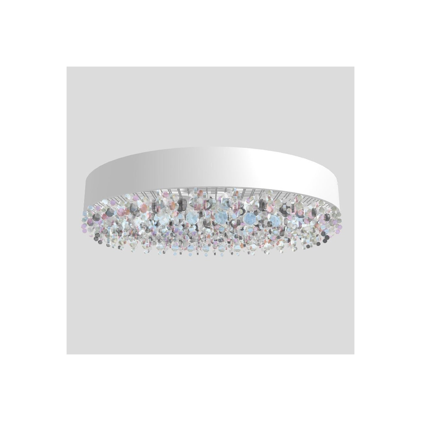 Ola PL6 90 LED Large Round Ceiling Light with Colored Glass