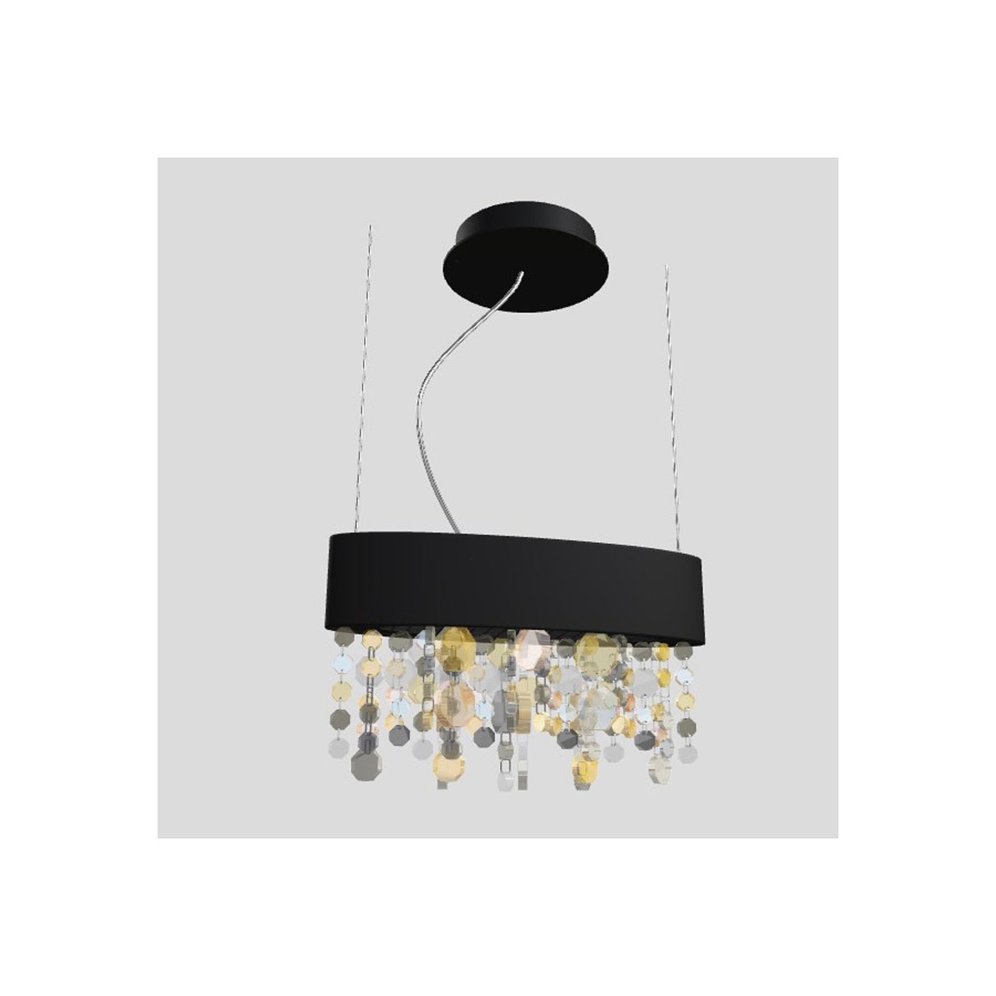 Ola S1 OV 30 Oval LED Pendant with Colored Glass