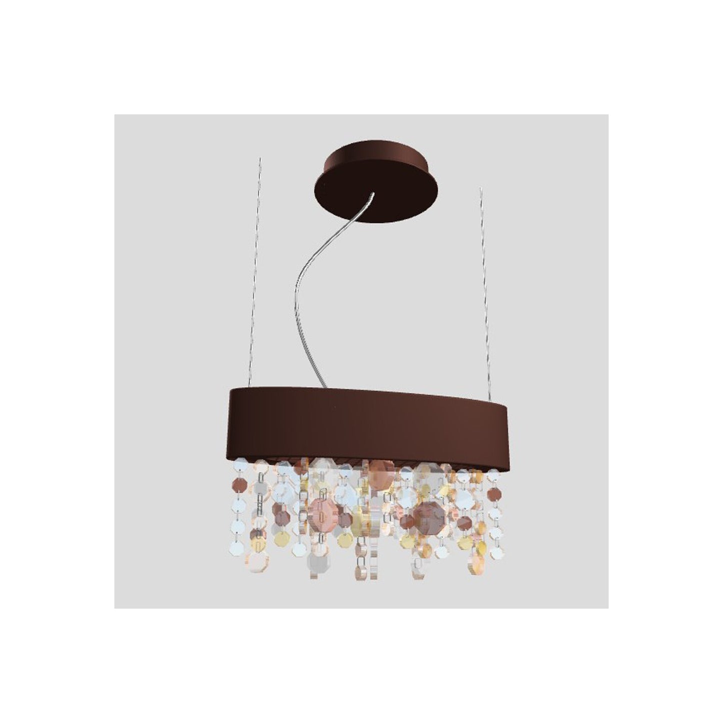 Ola S1 OV 30 Oval LED Pendant with Colored Glass