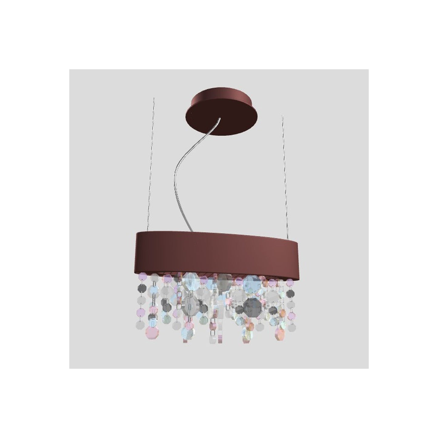 Ola S1 OV 30 Oval LED Pendant with Colored Glass
