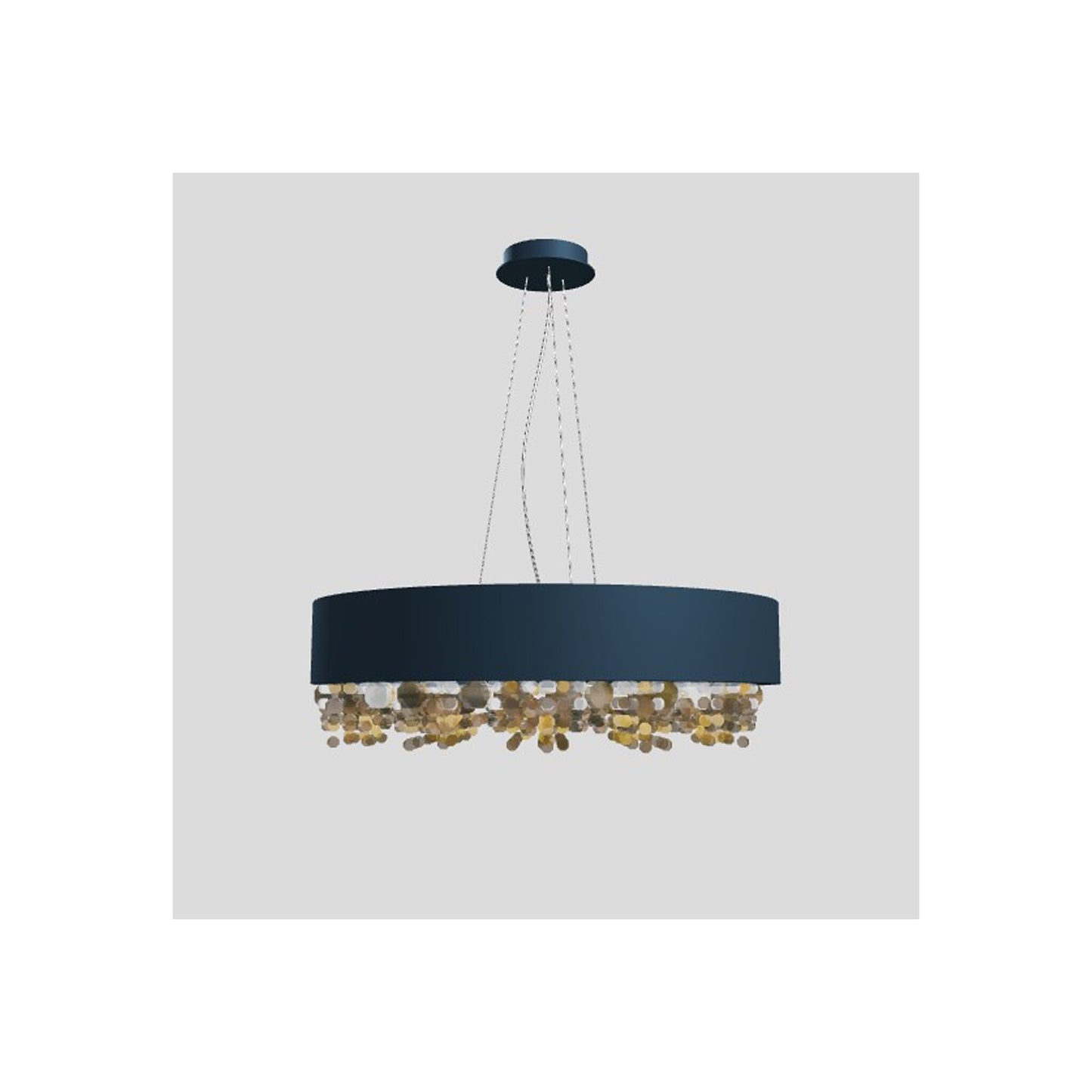 Ola S6 60 Medium E27 Pendant with Colored Glass
