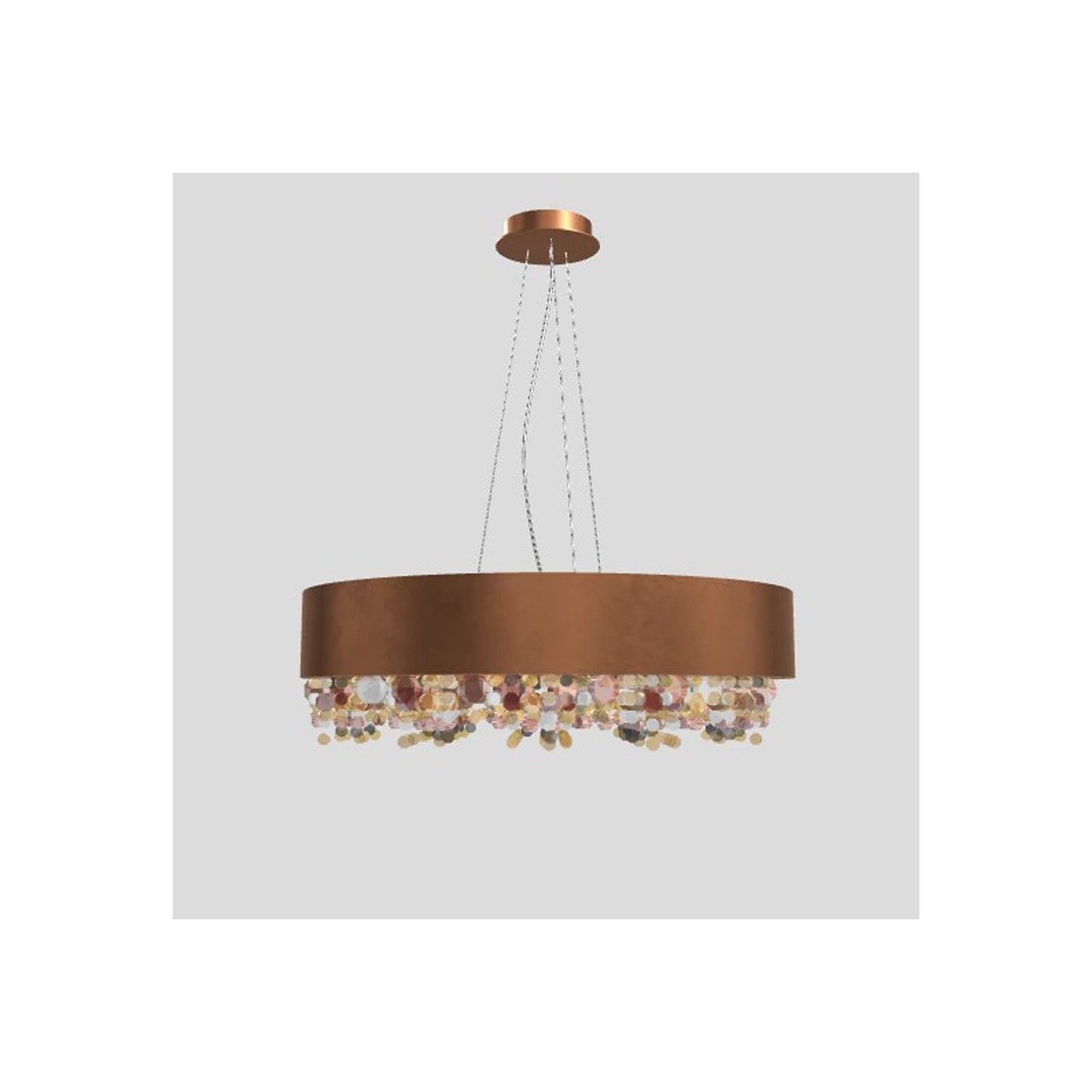 Ola S6 60 Medium LED Pendant with Colored Glass