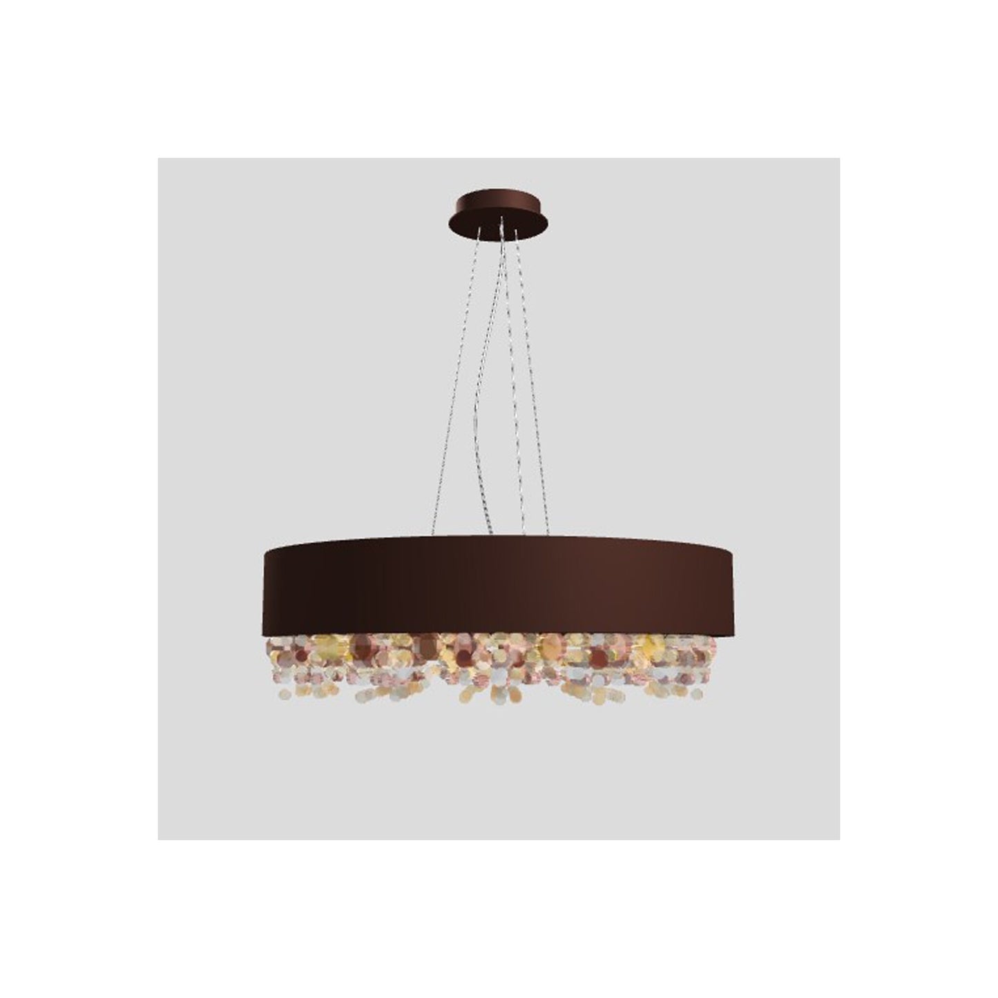 Ola S6 60 Medium E27 Pendant with Colored Glass