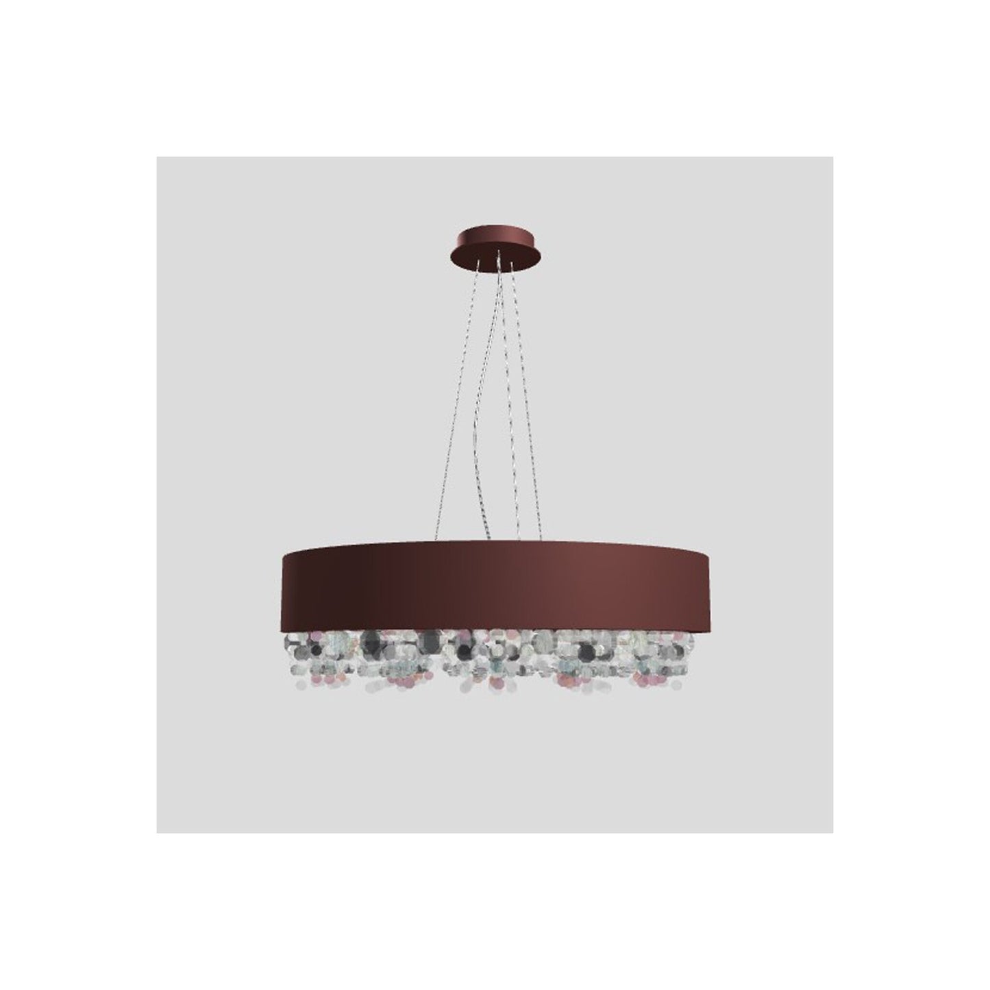 Ola S6 60 Medium LED Pendant with Colored Glass