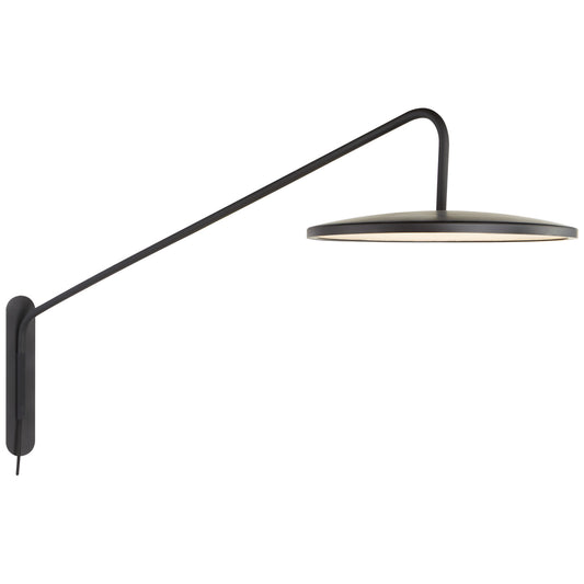Dot 16" Articulating Wall Light in Matt Black