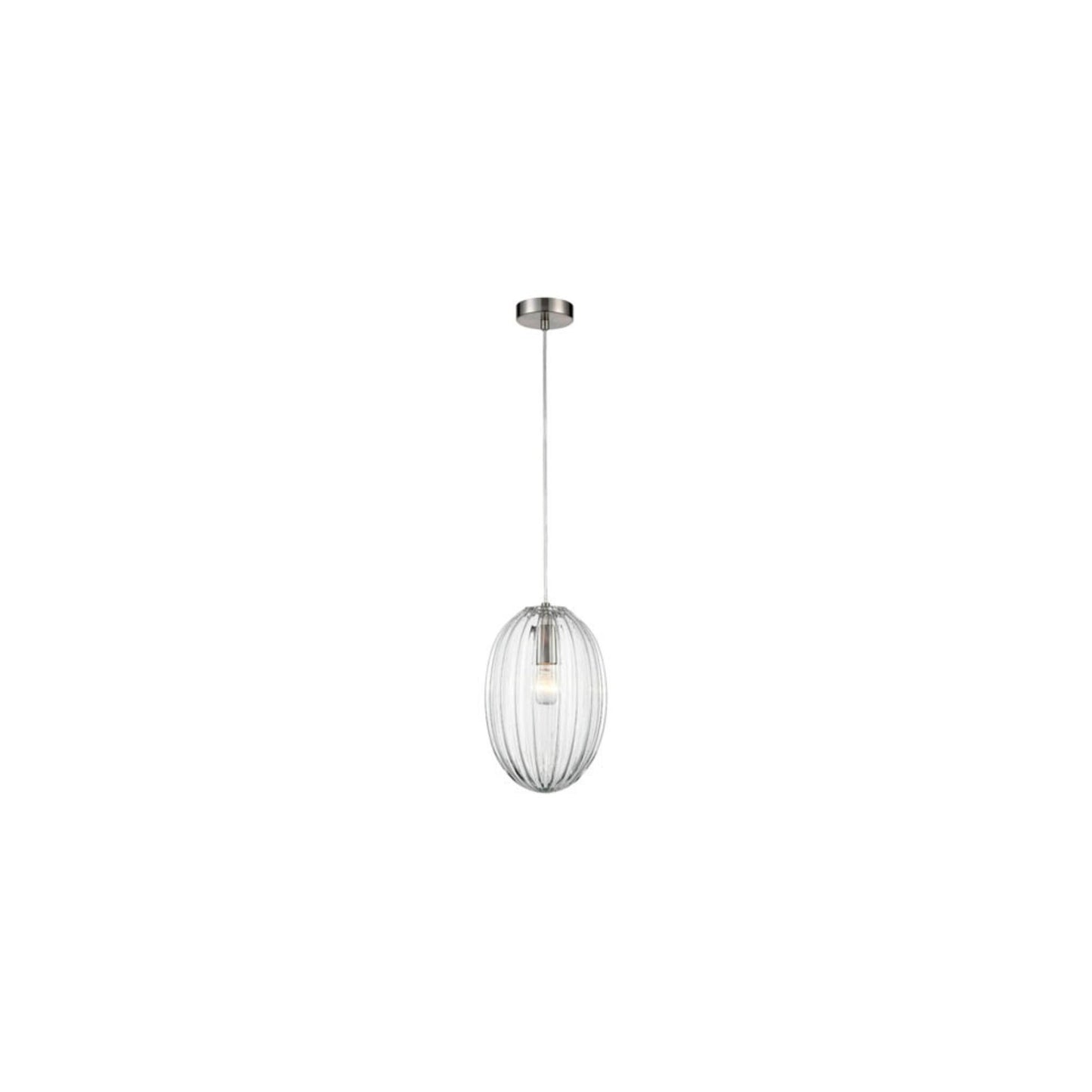 Mandorla Pendant in Satin Nickel