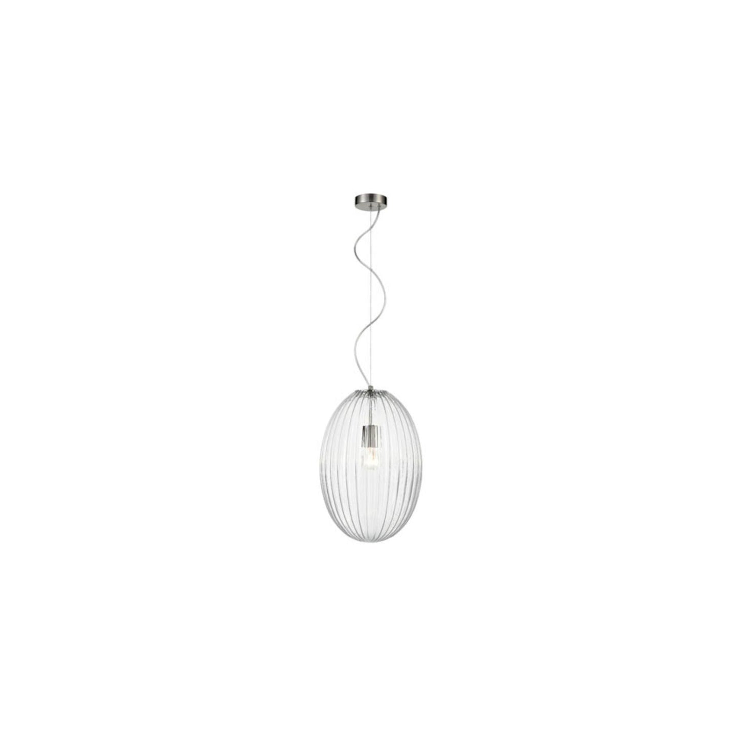 Mandorla Pendant in Satin Nickel