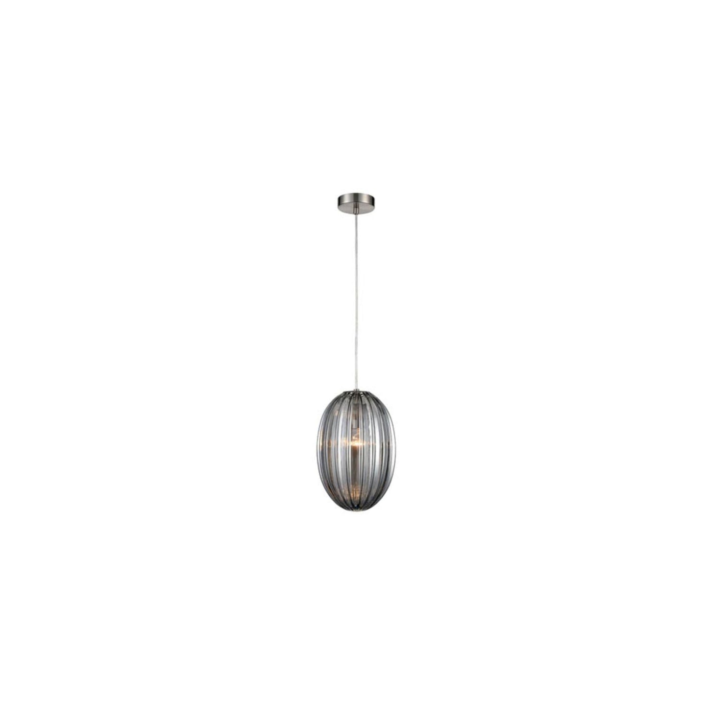 Mandorla Pendant in Satin Nickel