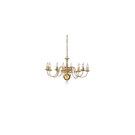 Robus 8-Light Chandelier in Polished Brass
