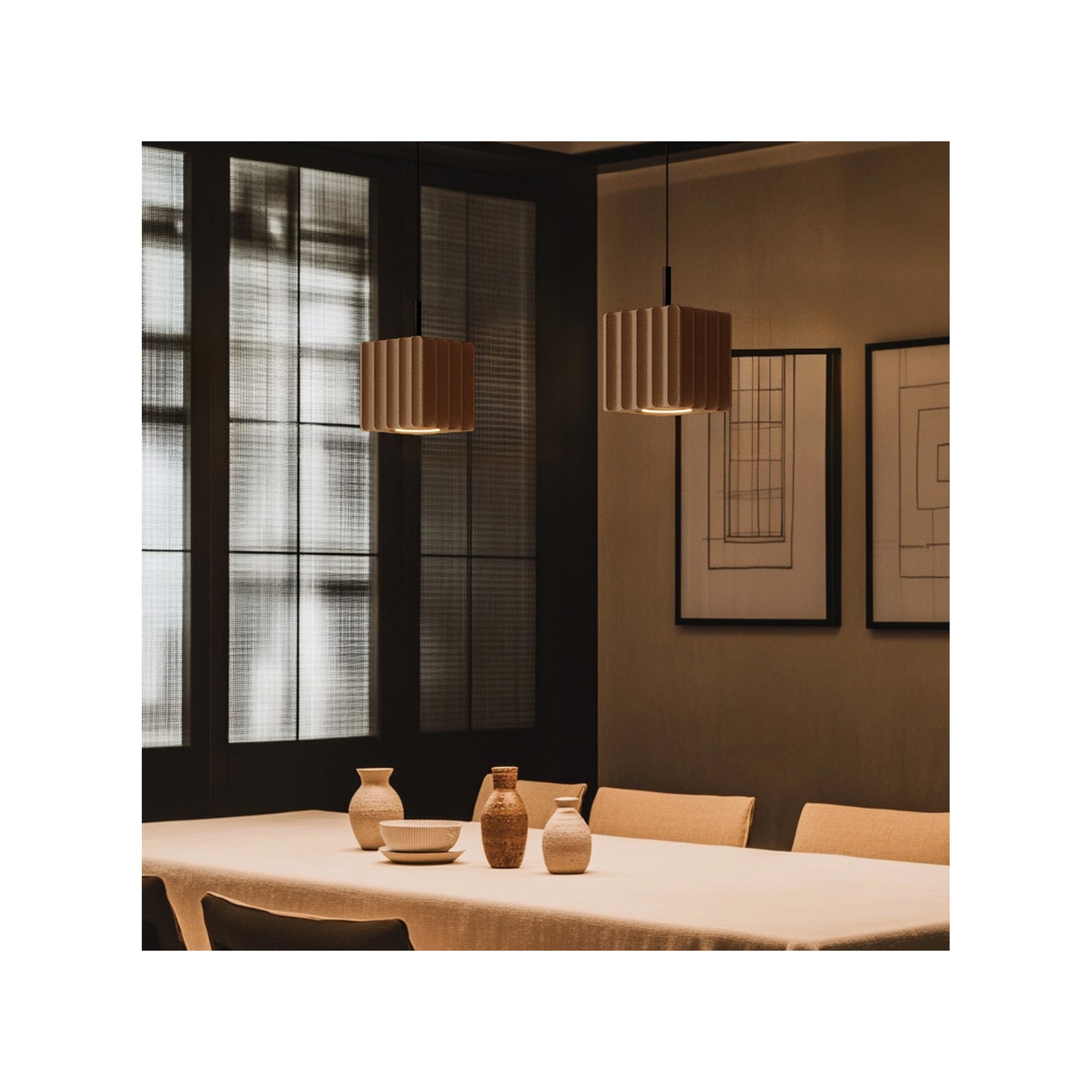 Pire Pendant in Matt Black
