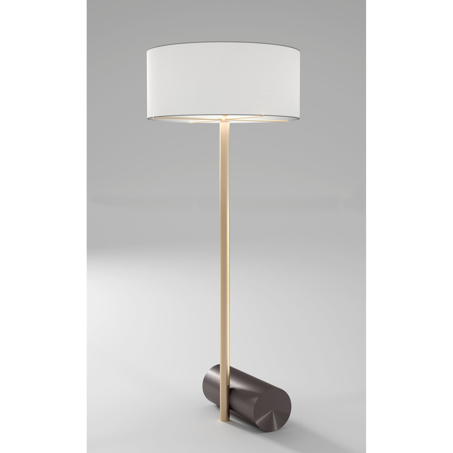 Calee Floor Lamp with White Lampshade