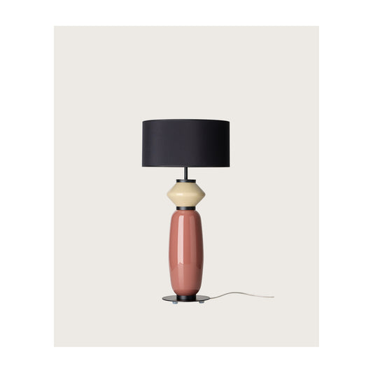Papi Table Lamp in Matt Black with Terracota Base