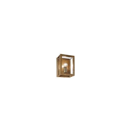 Quadro Outdoor Wall Light in Antique Brass