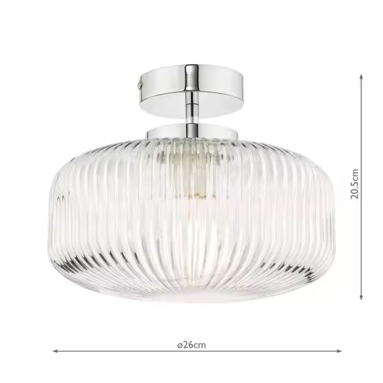 Riva Bathroom Semi Flush