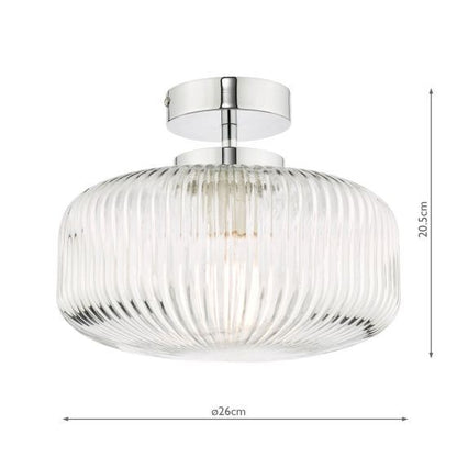 Dar Rivale Bathroom Ceiling Light