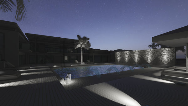 Resort style pool lighting