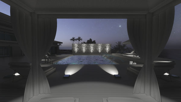 Resort style pool lighting