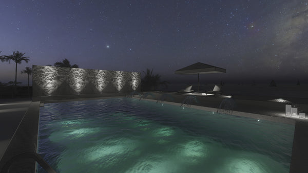 Resort style pool lighting