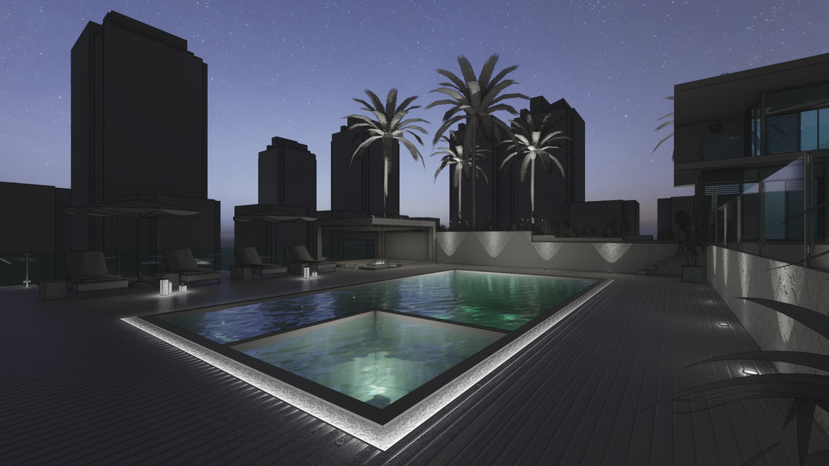Recessed underwater led niches