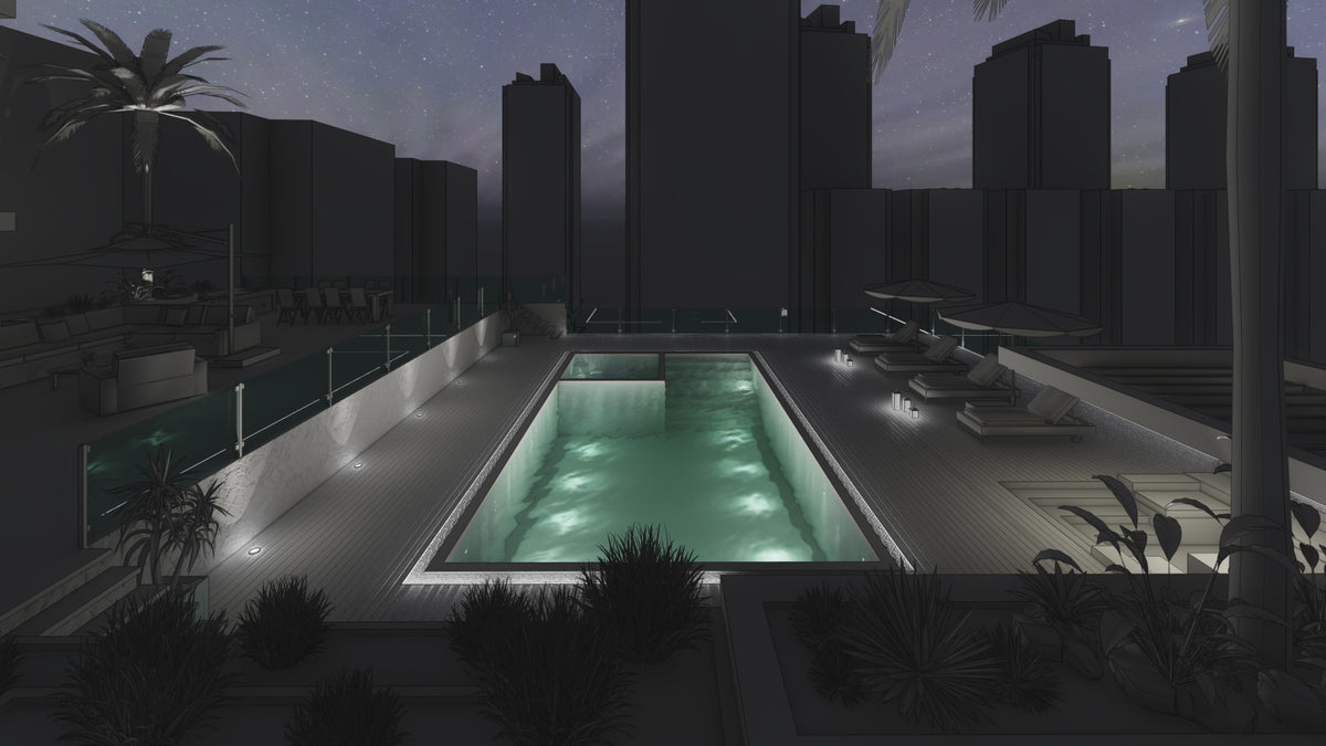 Pool & aquatic area: underwater pool illumination