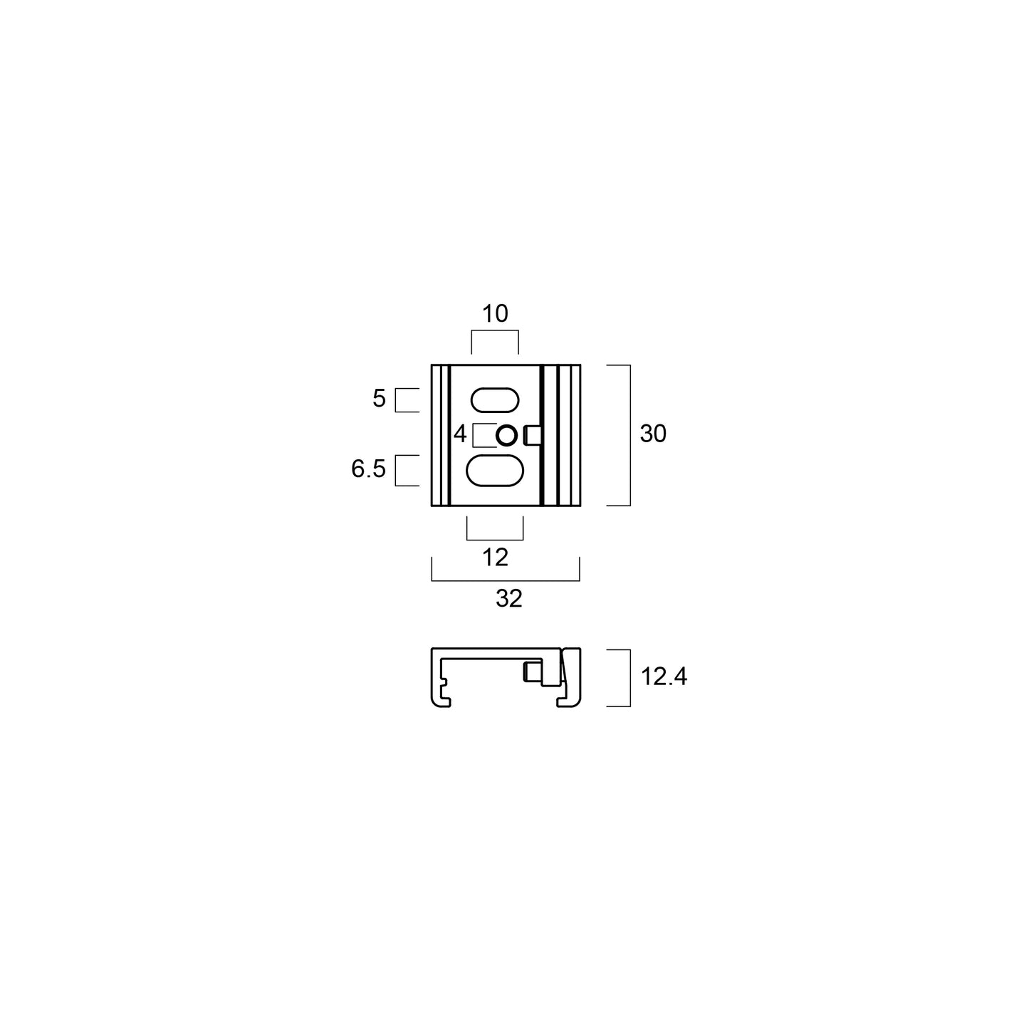 Three Phase Track, Ceiling mount clamp