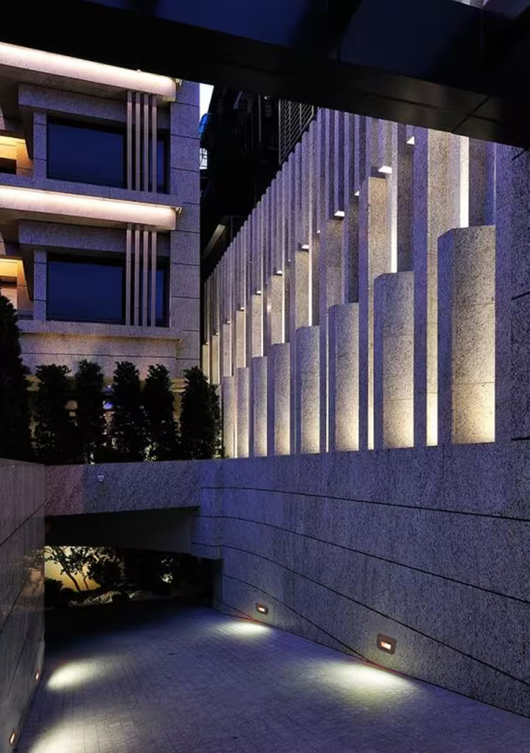 Slide, Recessed Wall Light in White
