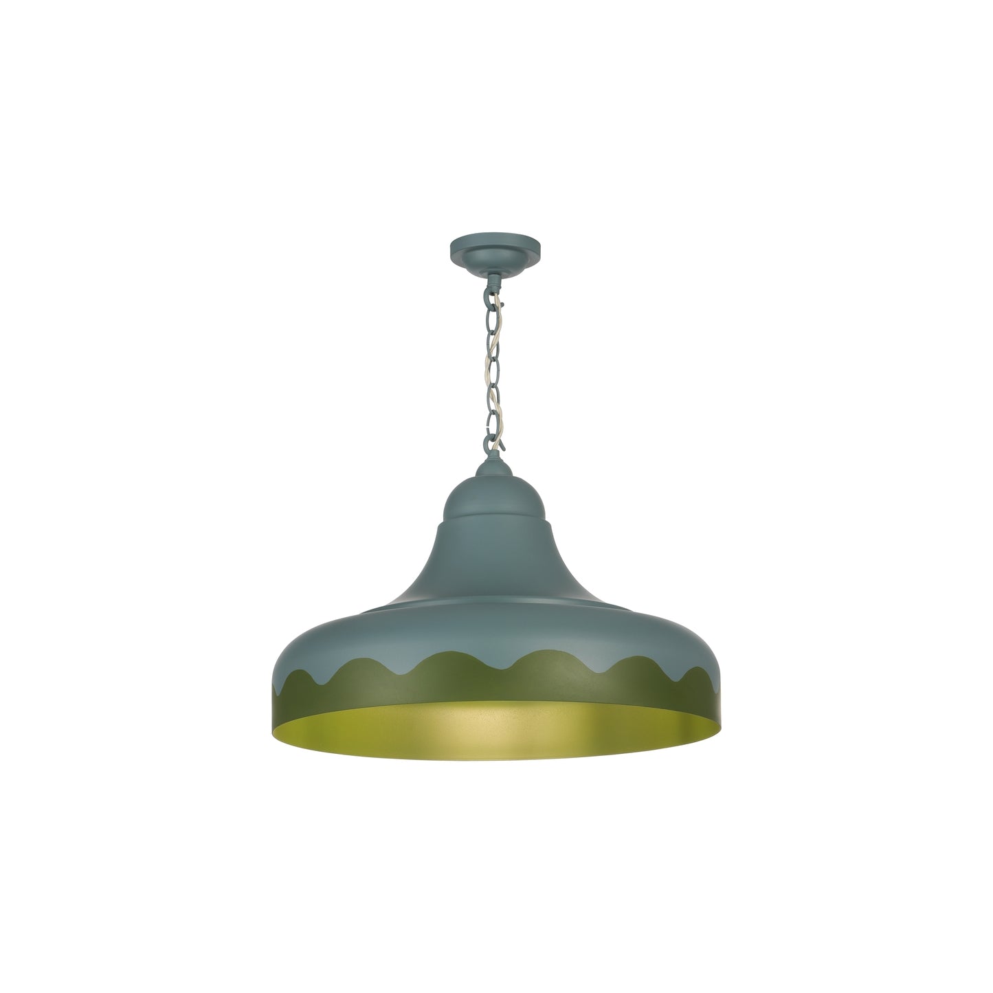 Scallop Two-Tone Pendant