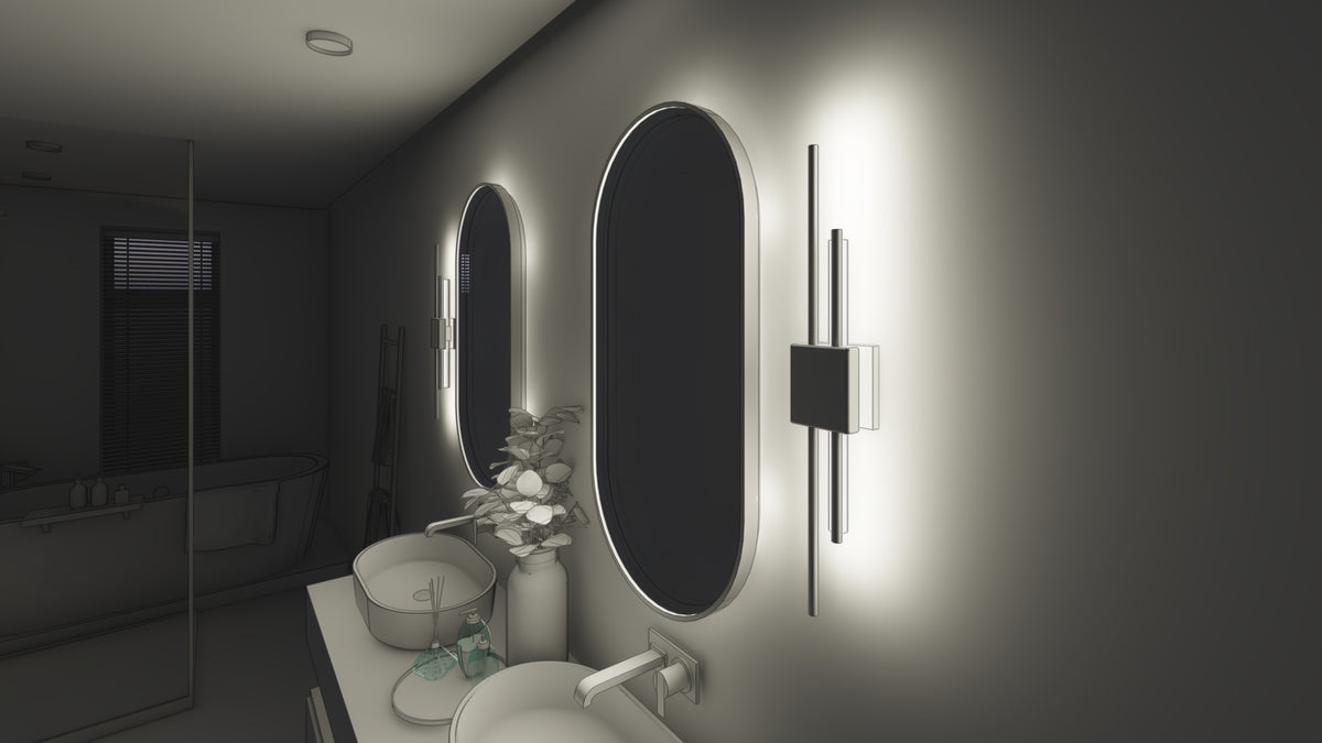 Side mounted vanity sconces