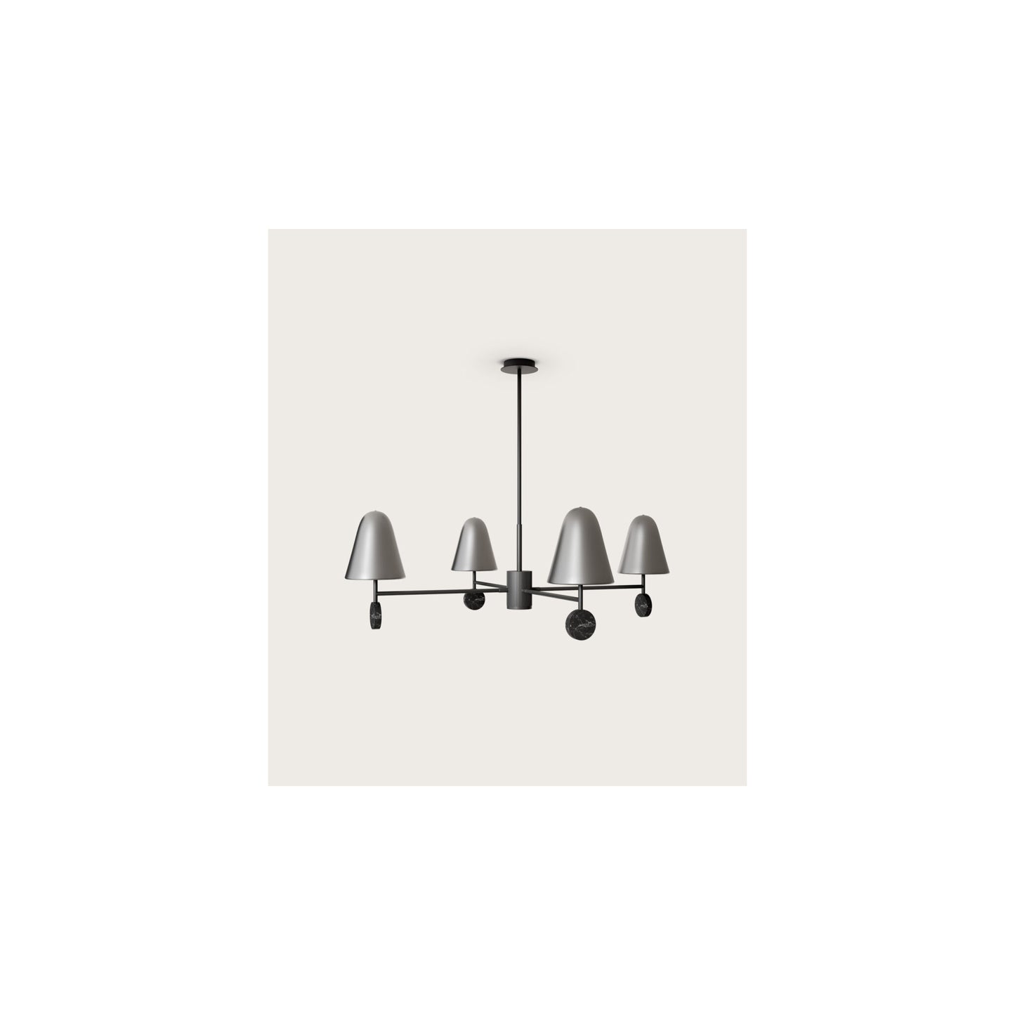 Stor 4-Light Chandelier in Matt Black