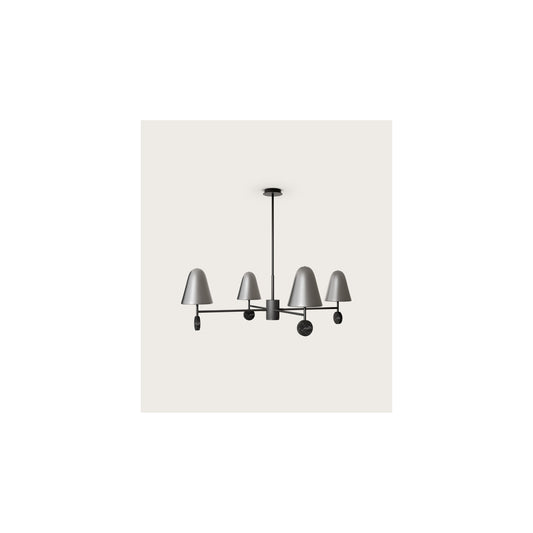Stor 4-Light Chandelier in Matt Black
