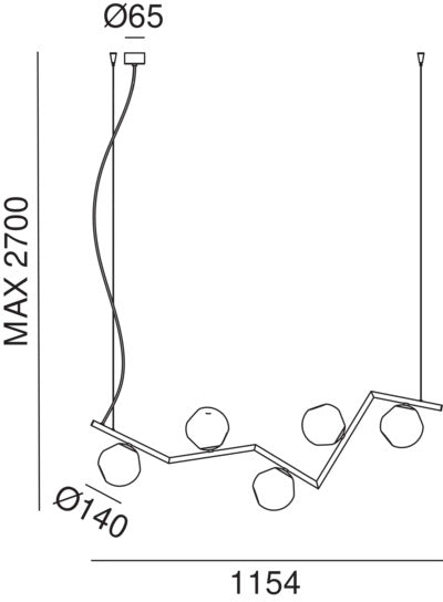 Stone Linear Pendant