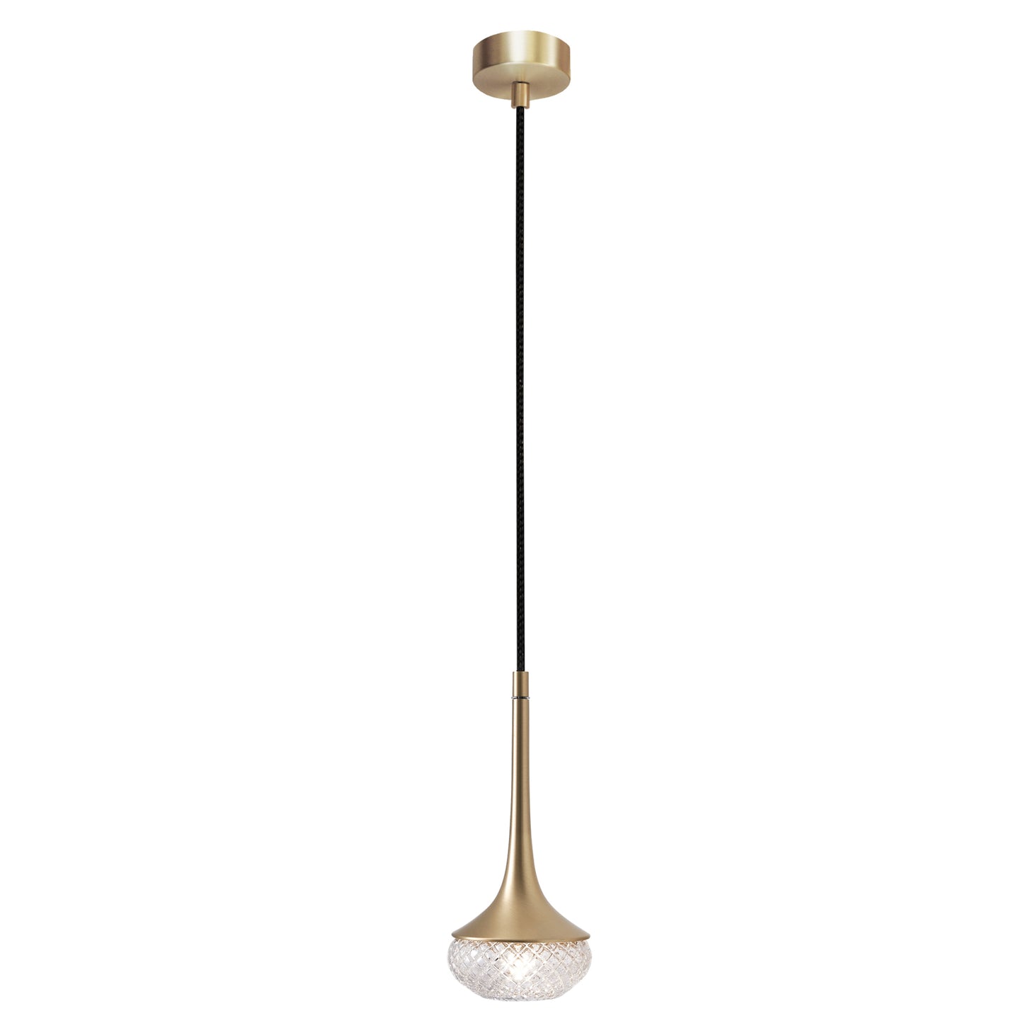 Flea LED Pendant with Pressed Clear Glass