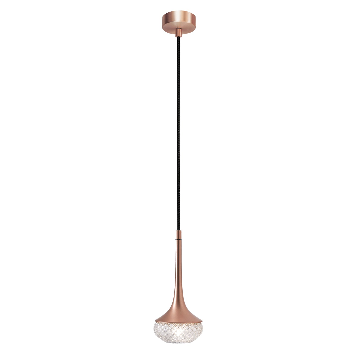 Flea LED Pendant with Pressed Clear Glass