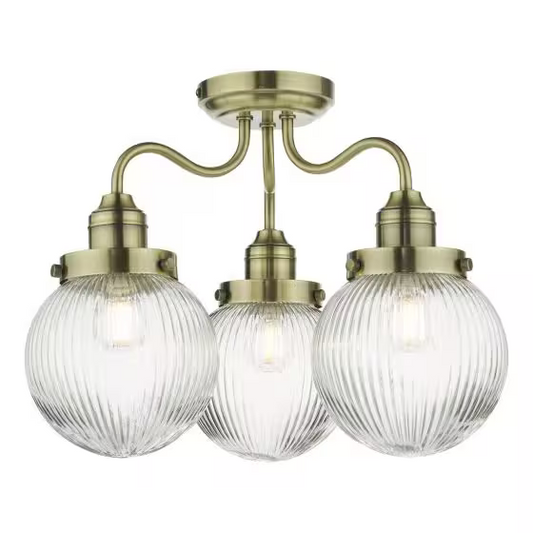 Tamara 3-Light Bathroom Semi Flush
