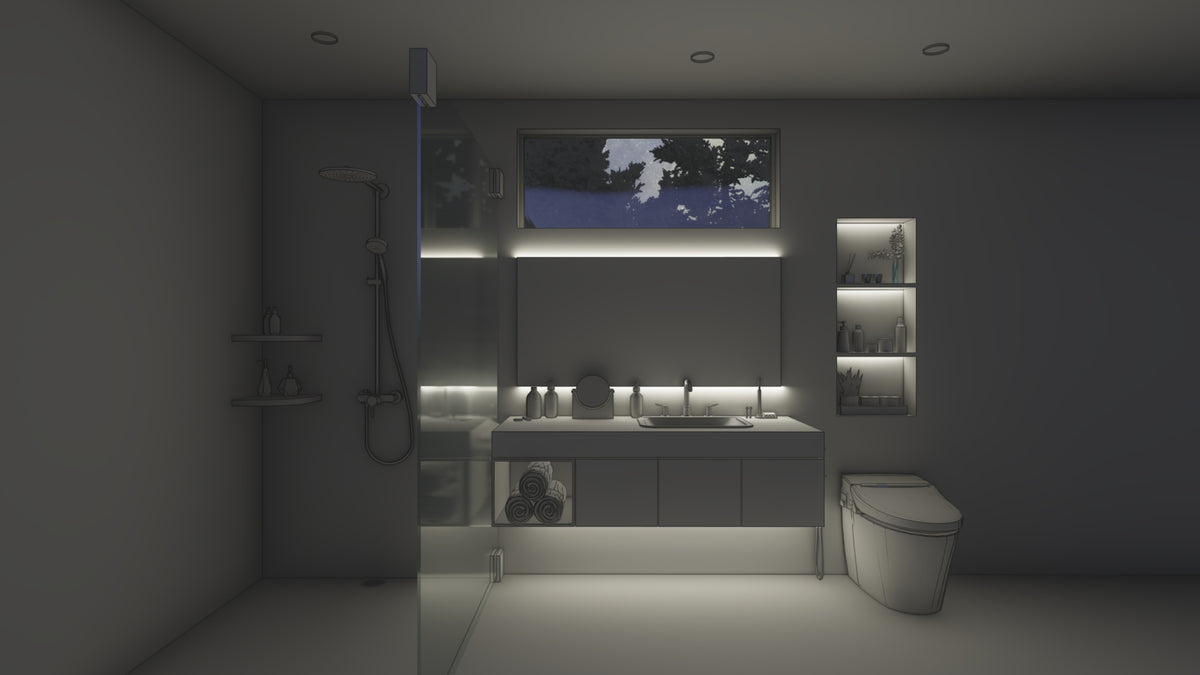 Led backlit mirror