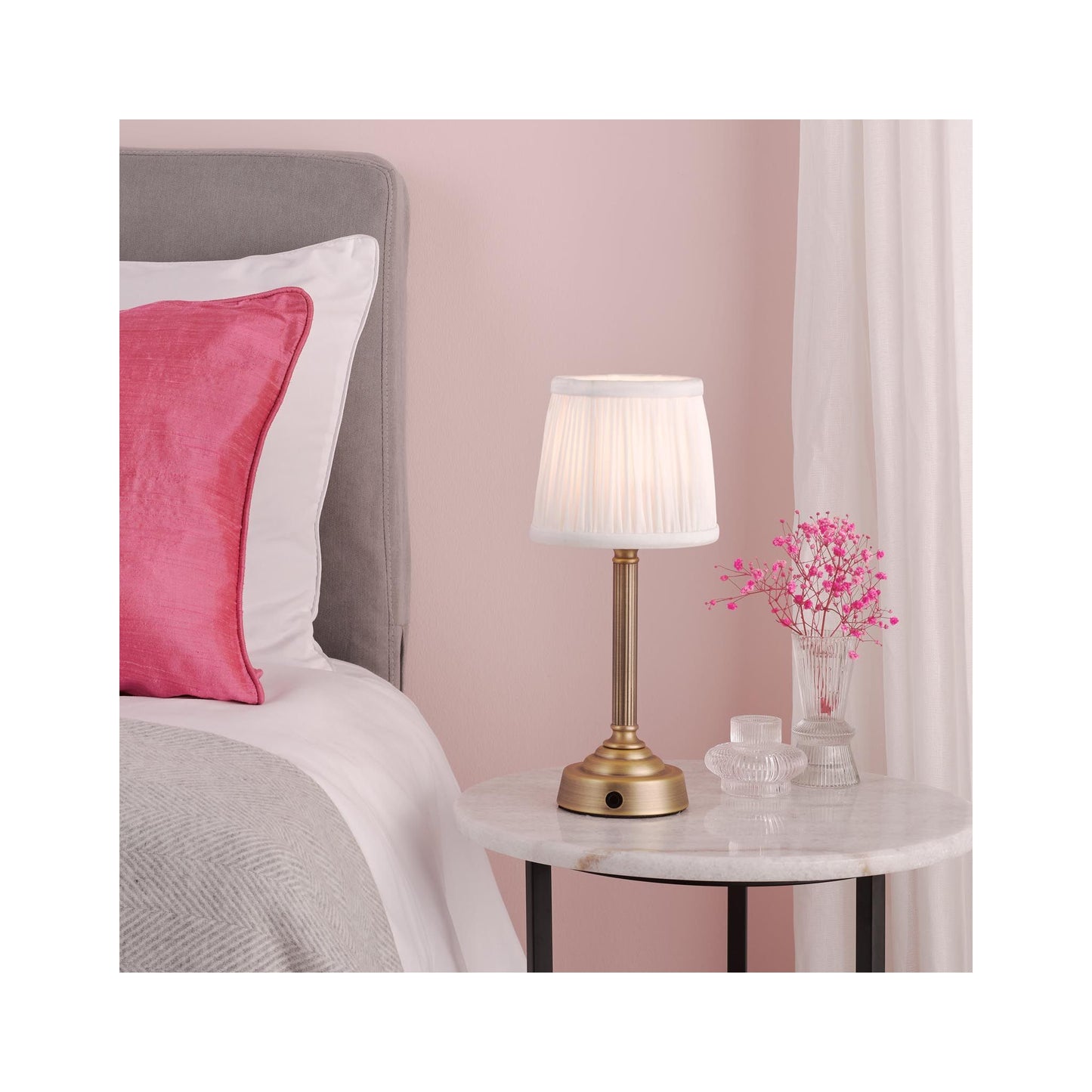 Virgil Rechargeable Table Lamp With Shade