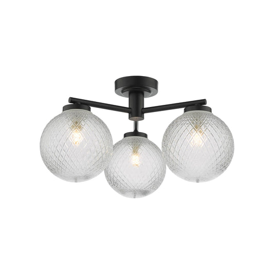 Wayne 3-Light Bathroom Semi Flush