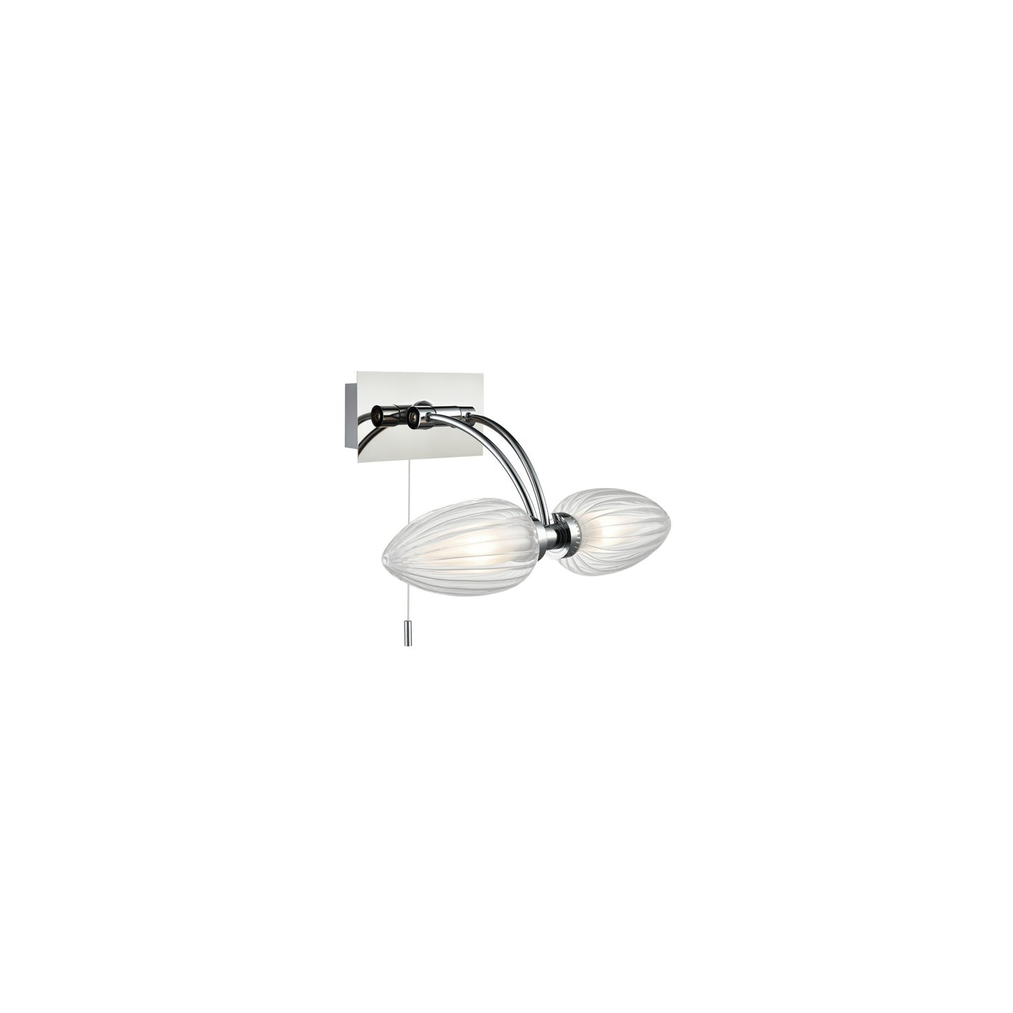 Bathroom 2-Light Wall Bracket IP44 in Chrome