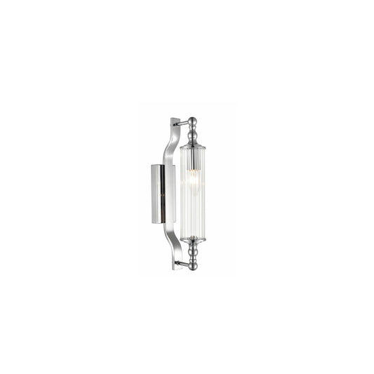 Wall Bracket IP44 With Clear Ribbed Glass