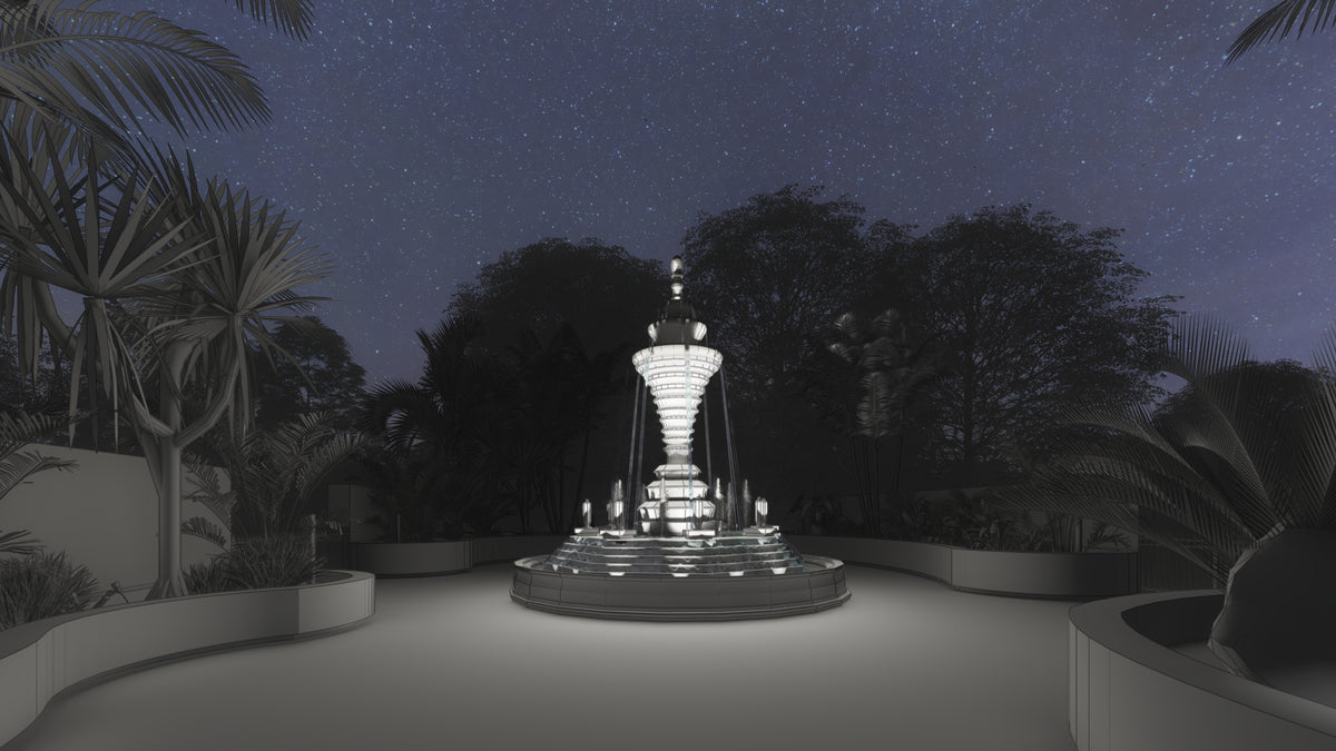Outdoor patio   landscape highlighting