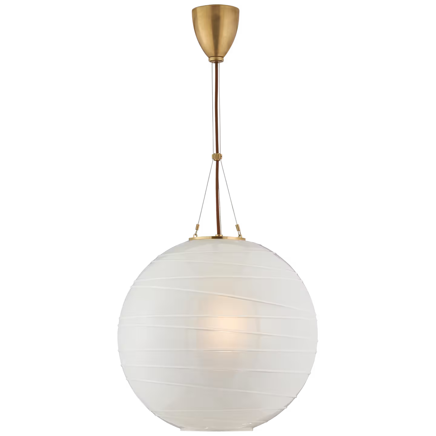Hailey Medium Round Pendant with Frosted Glass