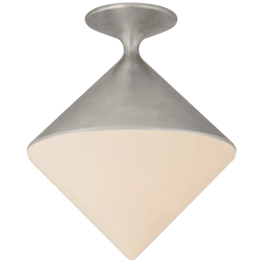 Sarnen Small Flush Mount with White Glass