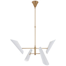Franca Pivoting Chandelier in Hand-Rubbed Antique Brass