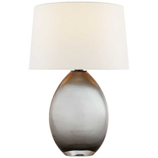 Myla Medium Wide Table Lamp with Linen Shade