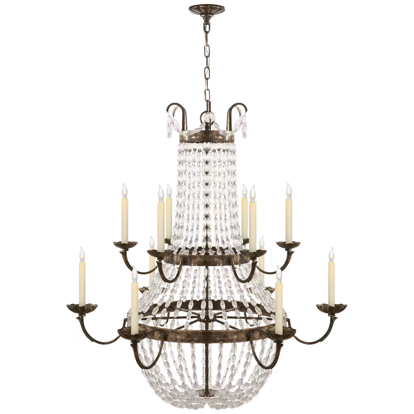 Paris Flea Market Chandelier with Seeded Glass
