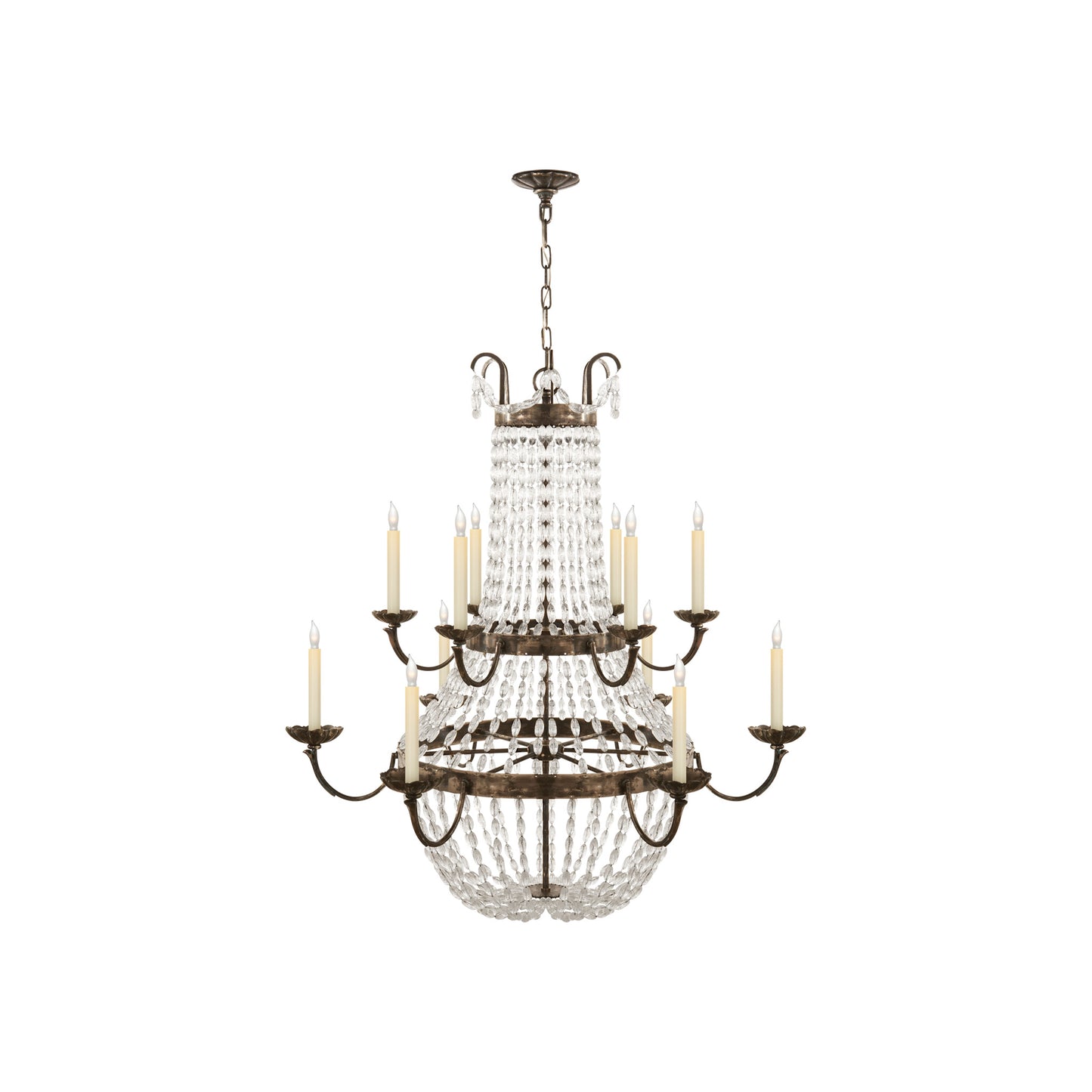 Paris Flea Market Chandelier with Seeded Glass