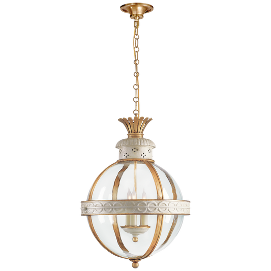Crown Top Banded Globe Lantern