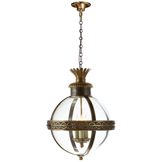 Crown Top Banded Globe Lantern