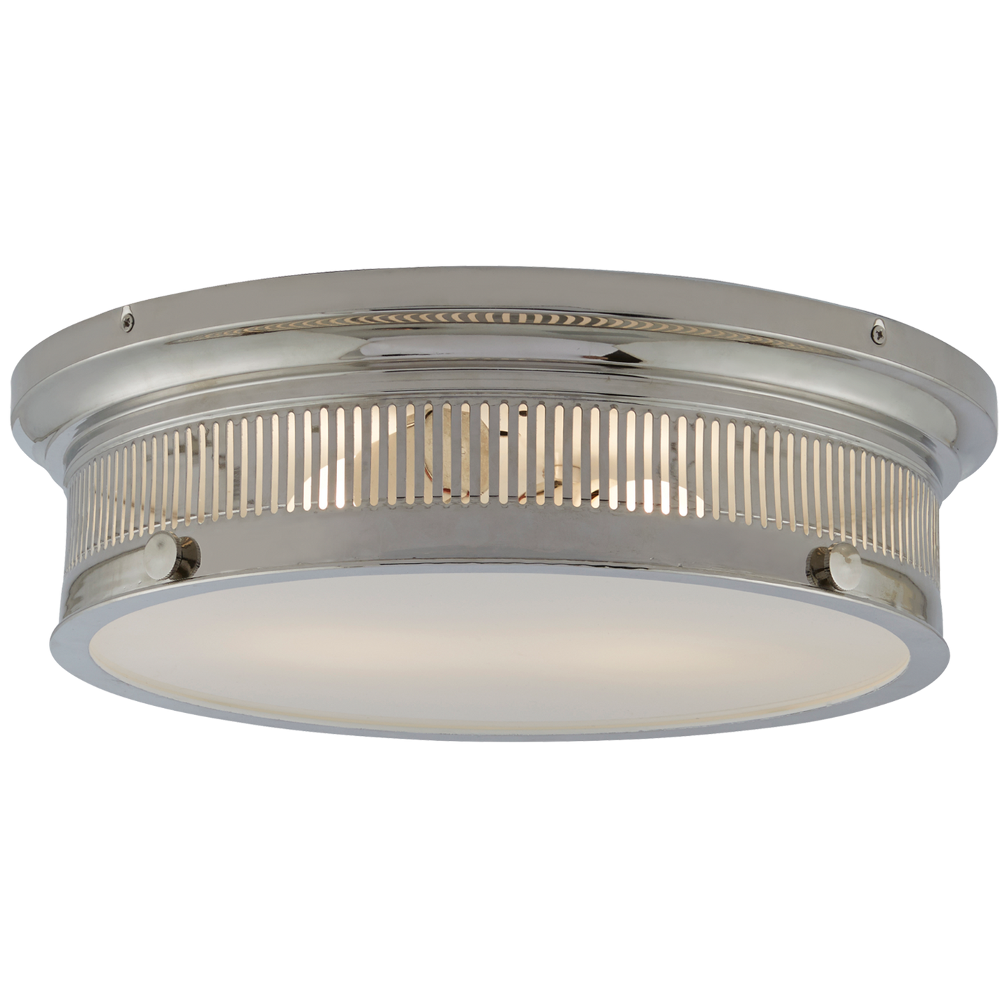 Alderly Flush Mount with White Glass