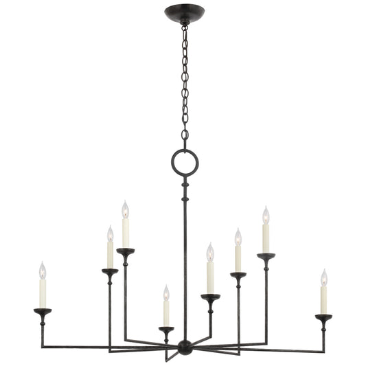 Rowen 8-Light Chandelier in Aged Iron